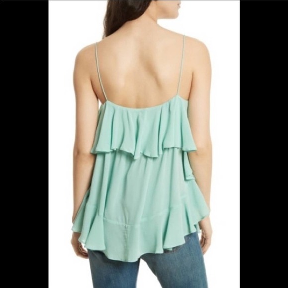 𝅺Intimately Free People Cascade Ruffle Mint Tank M (fits like a size large) - Picture 5 of 5